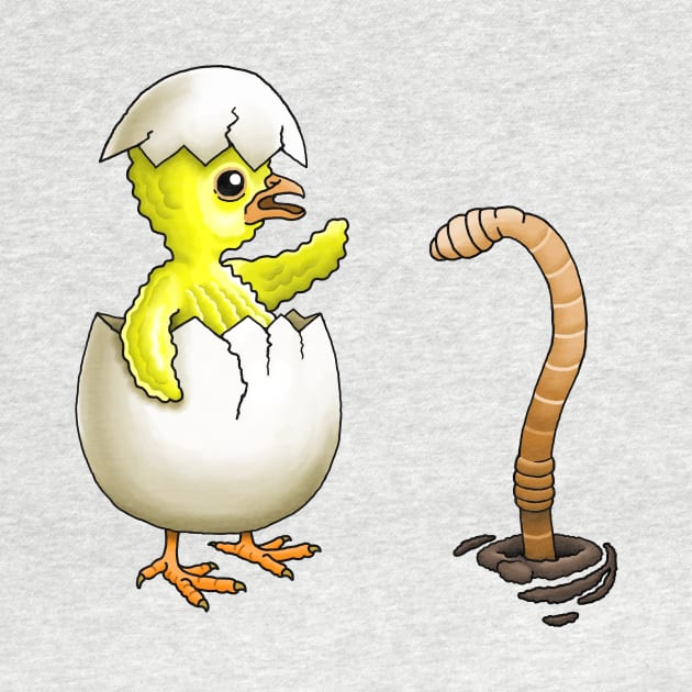 Chicken and Earthworm by Restarter